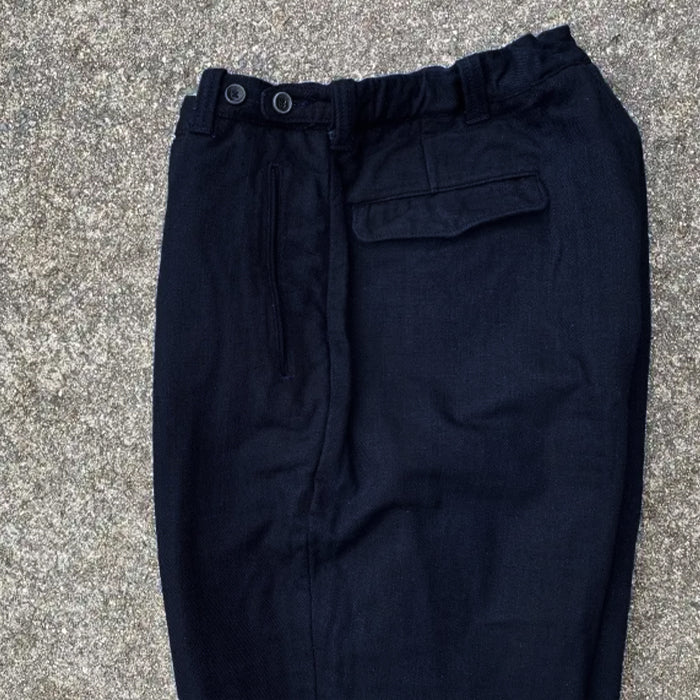 graphzero Relaxed Trousers Double Woven Denim Indigo Men's Women's Unisex [GZ-RLTP-0601]