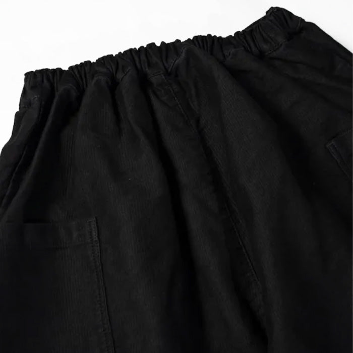 graphzero Tack Gather Pants - Uncut Cord Cotton Linen Black [La-TGPTAC-BLK] Okayama Kurashiki Kojima Jeans Denim Brand
