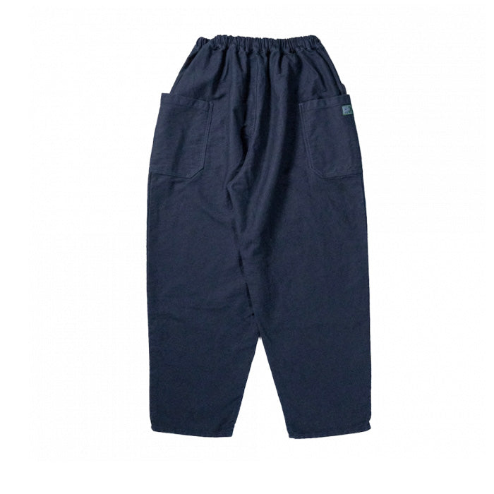 graphzero Tuck Gather Pants Uncut Corduroy Cotton-Linen Navy [La-TGPTAC-NVY] Okayama Kurashiki Kojima Jeans Denim Brand