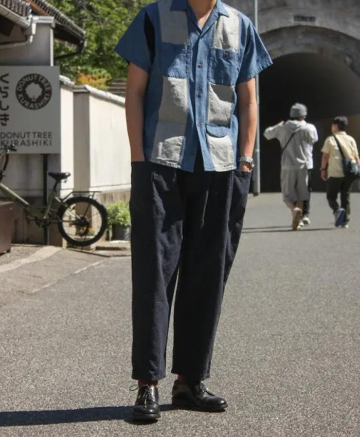 graphzero(グラフゼロ) タックギャザーパンツ アンカットコール