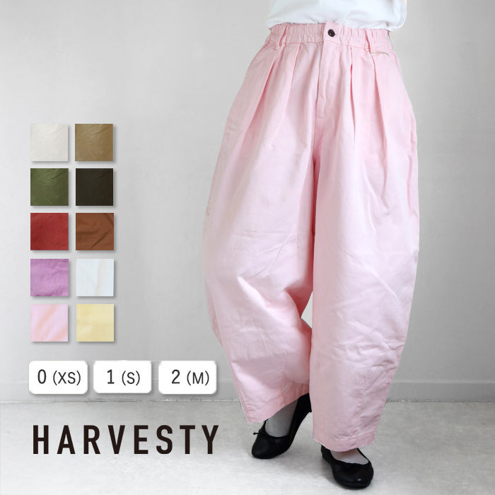 バーバリー☆ワンピースカバーパンツ付き24M92cm HARVESTY｜コットン チノクロス サーカスパンツ a11709 ワイドパンツ