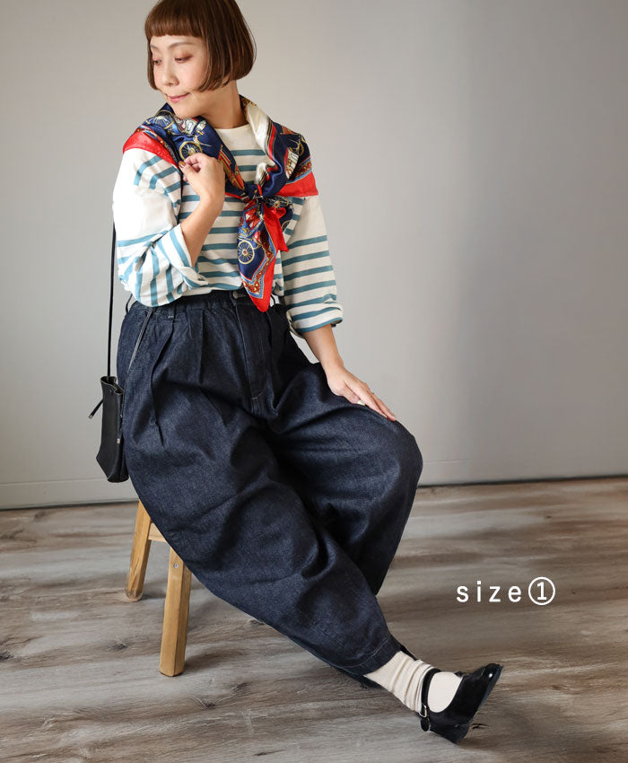 [3 sizes] HARVESTY Denim Circus Pants, One Wash [A11801] Okayama, Kurashiki, Kojima, Standard Clothing Brand 