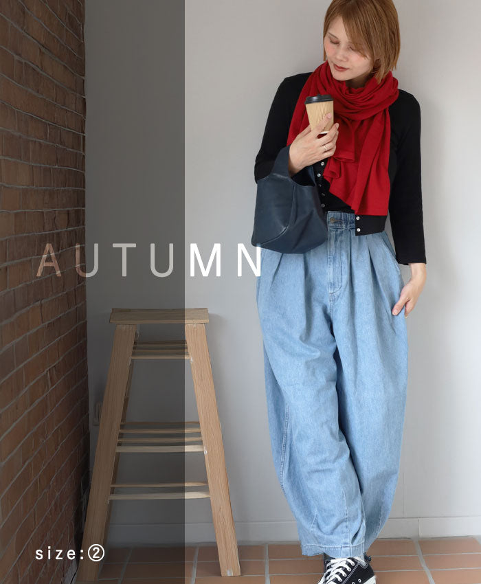 [3 sizes] HARVESTY Denim Circus Pants Light Blue [A11801-LBL] Okayama Kurashiki Kojima Standard clothing brand 