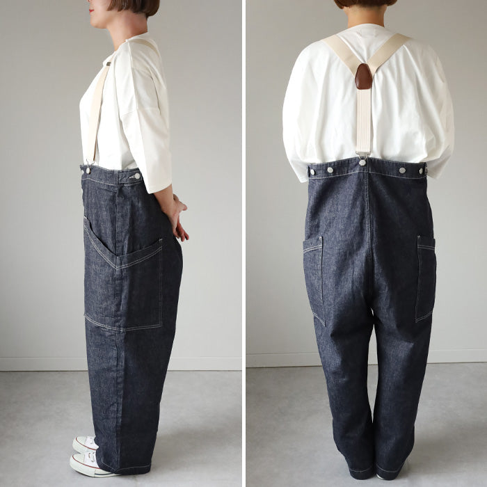[2 colors, 2 sizes] HARVESTY Suspender Garden Pants for Women and Men [A12401] Okayama, Kurashiki, Kojima, Standard Clothing Brand