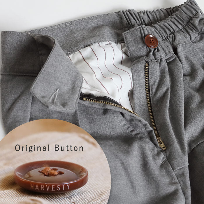 [3 colors, 3 sizes] HARVESTY Tropical Stretch Wide Egg Pants for Women [A22502] Okayama Kurashiki Kojima Standard Clothing Brand 