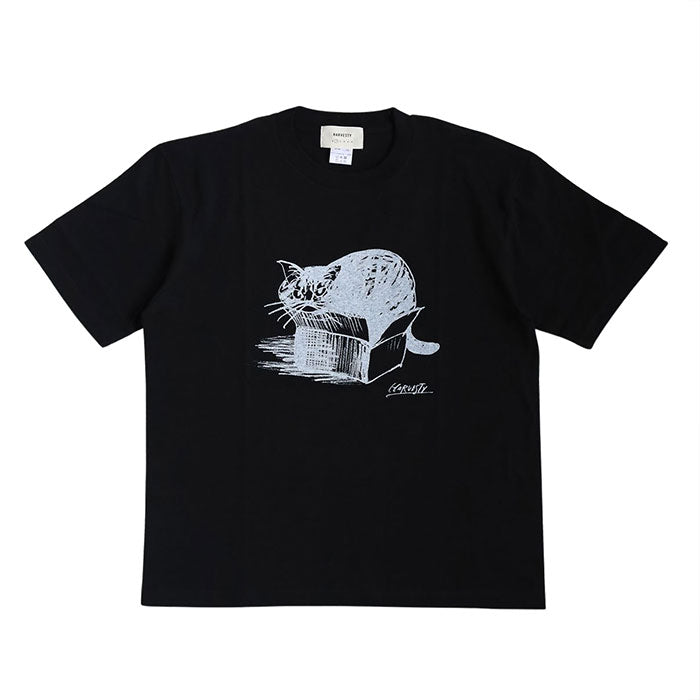 【2色・3サイズ】HARVESTY(ハーベスティ)イワサトミキ プリントボックス Tシャツ CAT-1 レディース [A52609] 岡山 倉敷 児島 定番服 ブランド