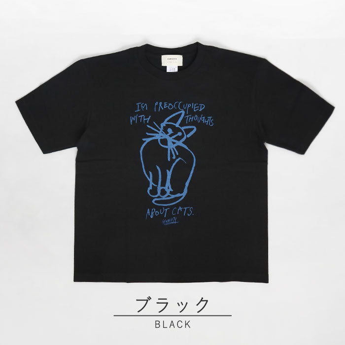 [2 Colors, 3 Sizes] HARVESTY (Harvesty) Iwasato Miki Print Box T-Shirt CAT-2 Women's [A52610] Okayama Kurashiki Kojima Classic Clothing Brand 