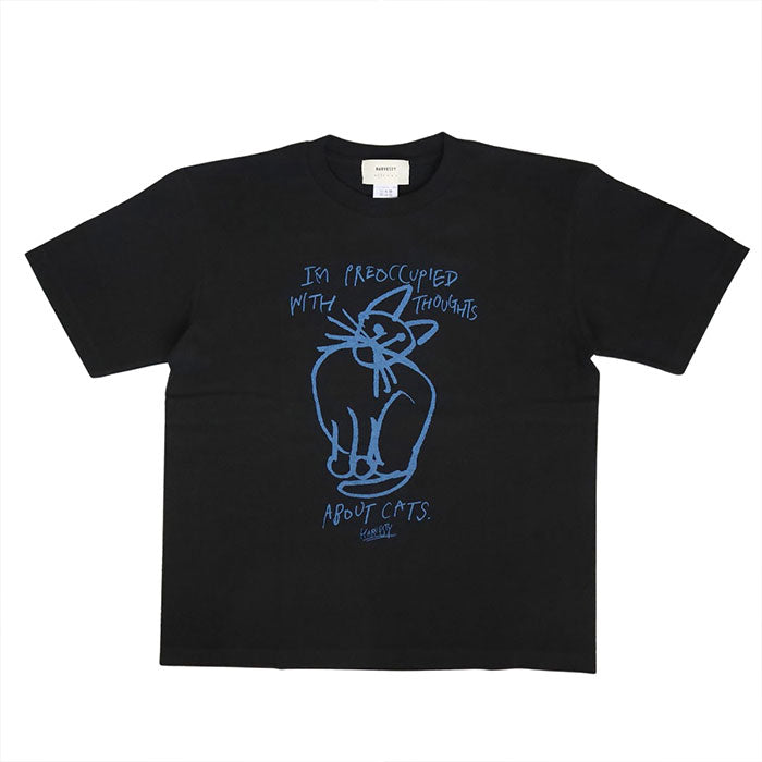 [2 Colors, 3 Sizes] HARVESTY (Harvesty) Iwasato Miki Print Box T-Shirt CAT-2 Women's [A52610] Okayama Kurashiki Kojima Classic Clothing Brand 