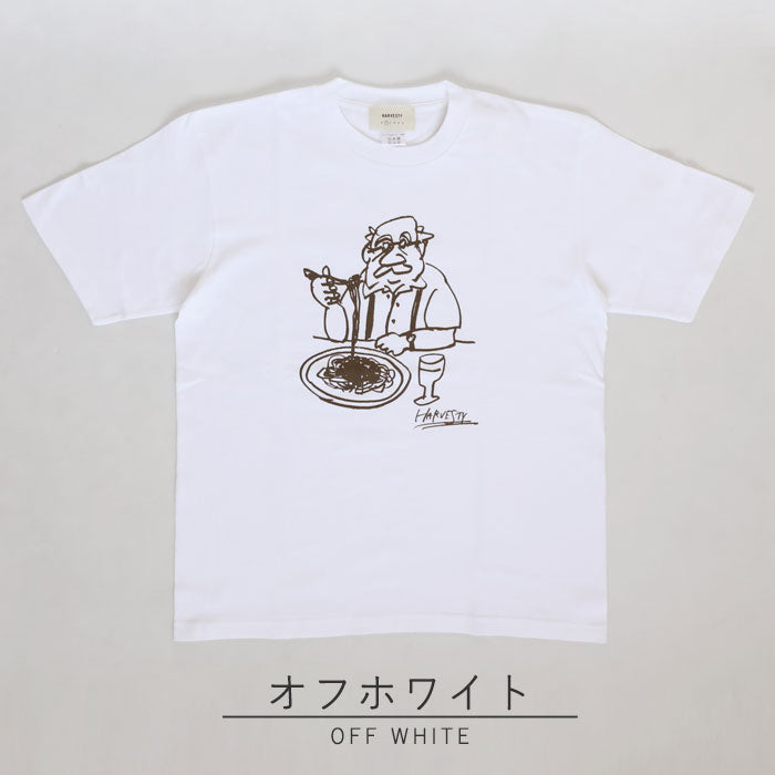 [2 colors, 3 sizes] HARVESTY Iwasato Miki Printed Box T-shirt FOODIEMAN for women [A52611] Okayama Kurashiki Kojima Classic Apparel Brand