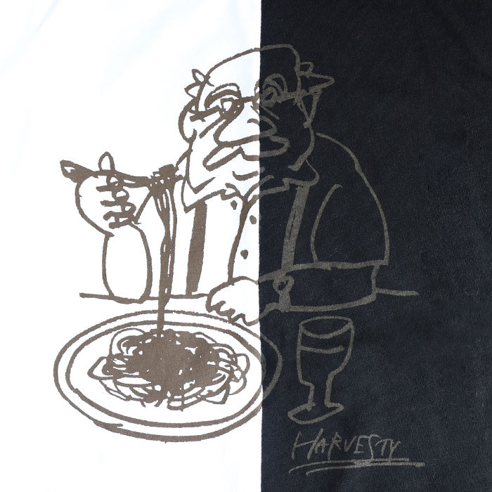 [2 colors, 3 sizes] HARVESTY Iwasato Miki Printed Box T-shirt FOODIEMAN for women [A52611] Okayama Kurashiki Kojima Classic Apparel Brand