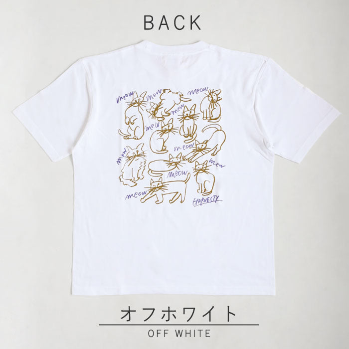 【2色・3サイズ】HARVESTY(ハーベスティ)イワサトミキ プリントボックス Tシャツ CAT-3 レディース [A52612] 岡山 倉敷 児島 定番服 ブランド