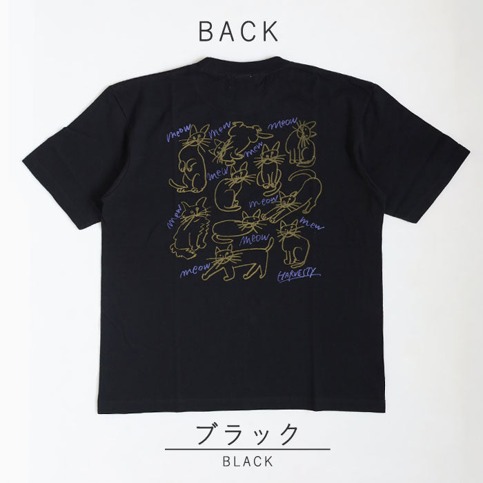 【2色・3サイズ】HARVESTY(ハーベスティ)イワサトミキ プリントボックス Tシャツ CAT-3 レディース [A52612] 岡山 倉敷 児島 定番服 ブランド
