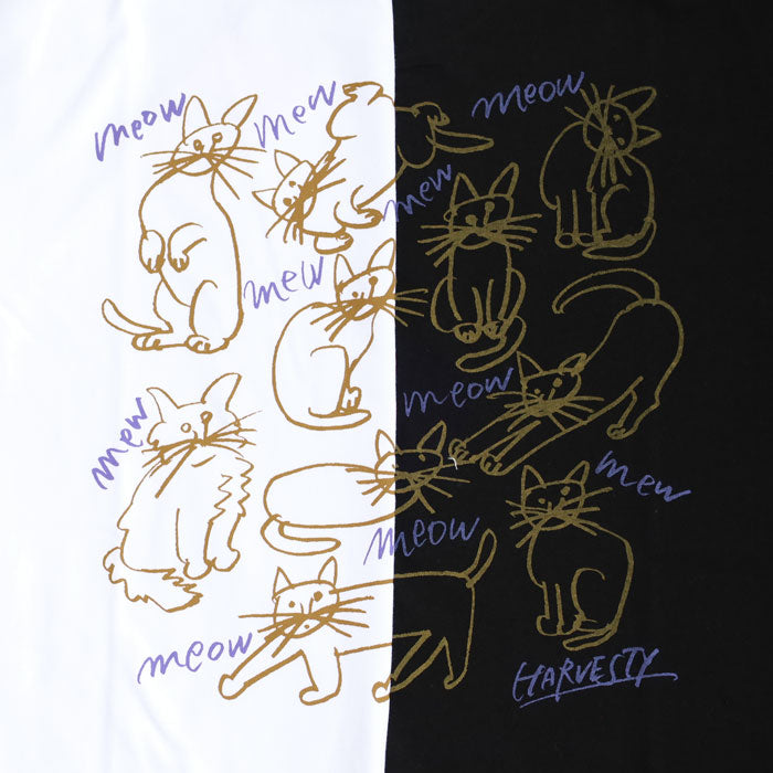 【2色・3サイズ】HARVESTY(ハーベスティ)イワサトミキ プリントボックス Tシャツ CAT-3 レディース [A52612] 岡山 倉敷 児島 定番服 ブランド