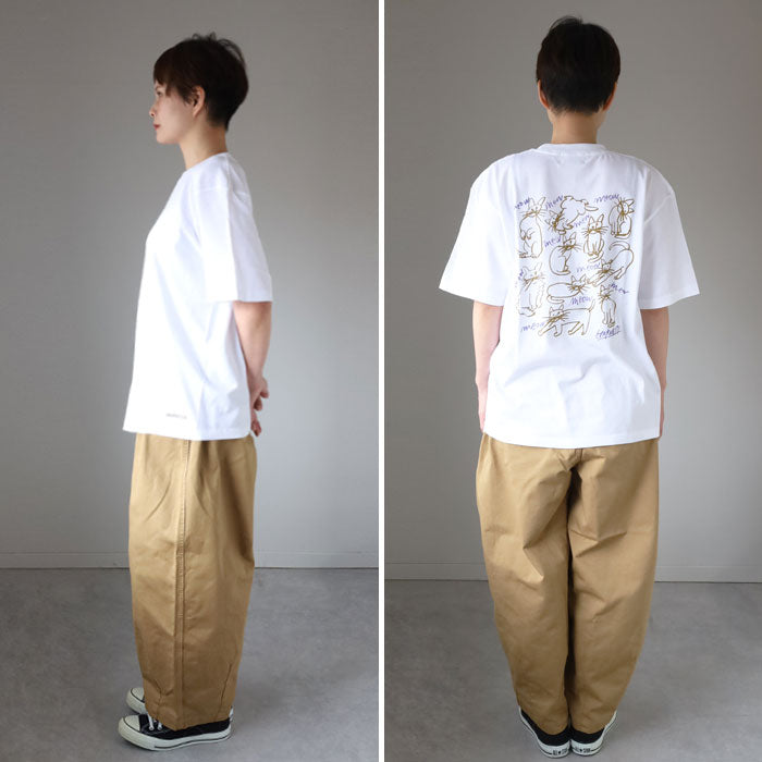 【2色・3サイズ】HARVESTY(ハーベスティ)イワサトミキ プリントボックス Tシャツ CAT-3 レディース [A52612] 岡山 倉敷 児島 定番服 ブランド