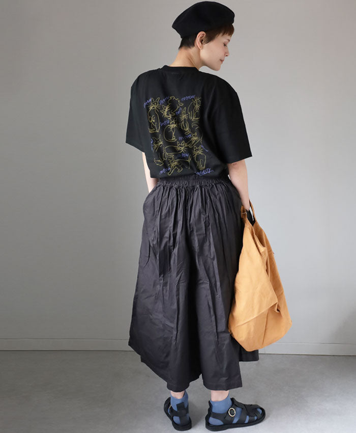 【2色・3サイズ】HARVESTY(ハーベスティ)イワサトミキ プリントボックス Tシャツ CAT-3 レディース [A52612] 岡山 倉敷 児島 定番服 ブランド