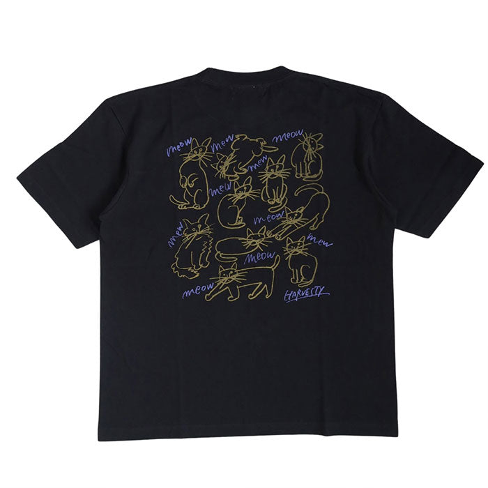 【2色・3サイズ】HARVESTY(ハーベスティ)イワサトミキ プリントボックス Tシャツ CAT-3 レディース [A52612] 岡山 倉敷 児島 定番服 ブランド