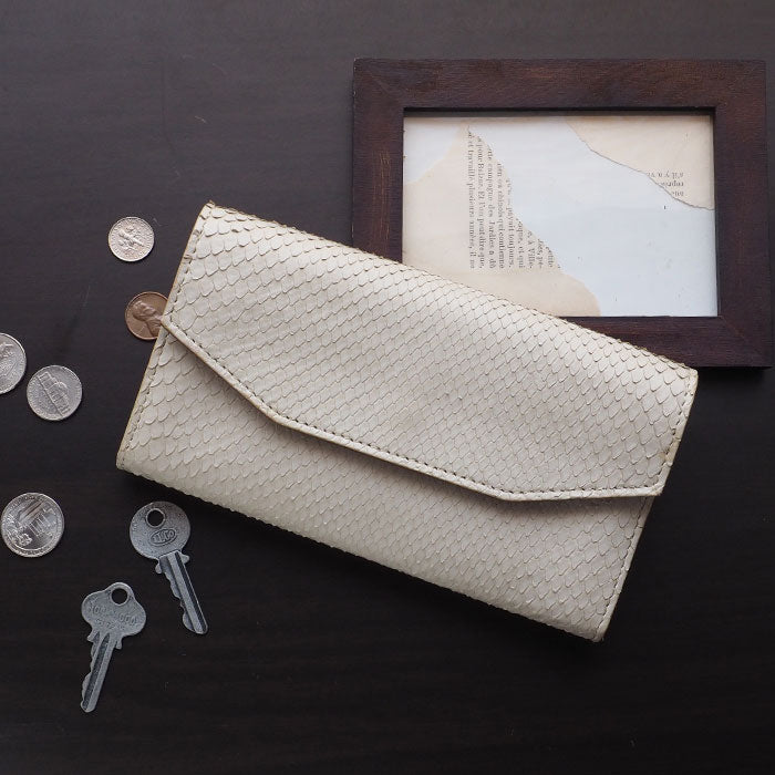 ANNAK Python Leather Garcon Long Wallet Ivory [AK14TA-B0039P-IVO] Men's Women's 