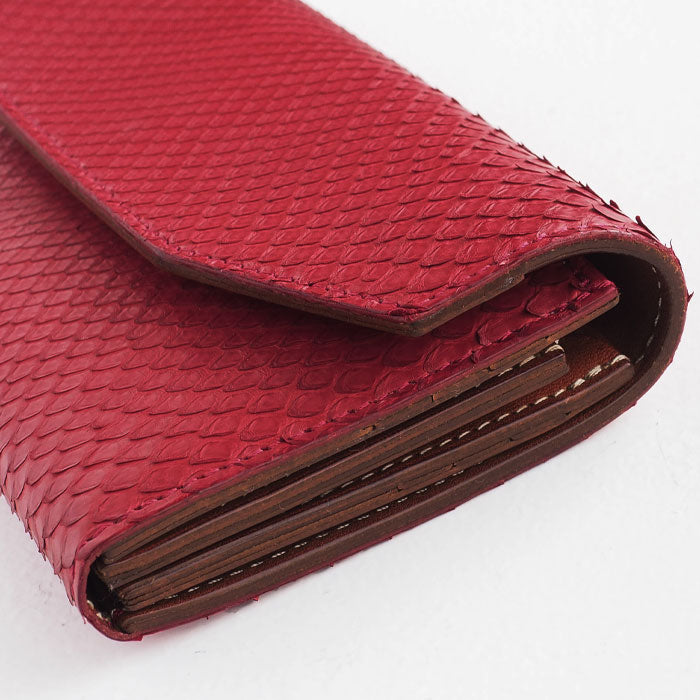 ANNAK Python Leather Garcon Long Wallet Red [AK14TA-B0039P-RED] Ladies 