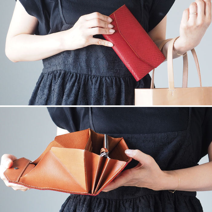 ANNAK Python Leather Garcon Long Wallet Red [AK14TA-B0039P-RED] Ladies 