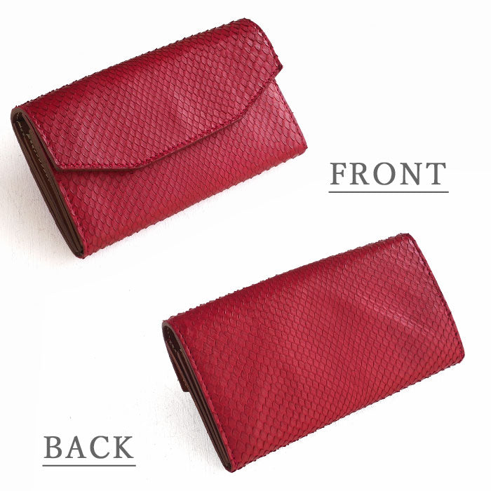 ANNAK Python Leather Garcon Long Wallet Red [AK14TA-B0039P-RED] Ladies 