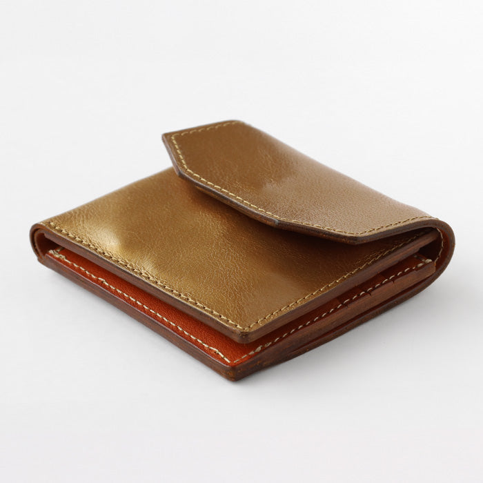 ANNAK Compact Bi-Fold Garcon Wallet Gold [AK16TA-B0054-GLD] Taito-ku, Tokyo Leather Wallet Brand Mitake Sangyo 
