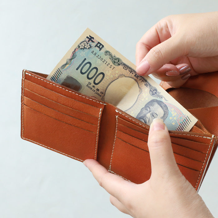 ANNAK Compact Bi-Fold Garcon Wallet Gold [AK16TA-B0054-GLD] Taito-ku, Tokyo Leather Wallet Brand Mitake Sangyo 