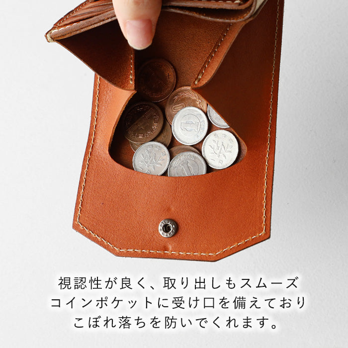 ANNAK Compact Bi-Fold Garcon Wallet Gold [AK16TA-B0054-GLD] Taito-ku, Tokyo Leather Wallet Brand Mitake Sangyo 