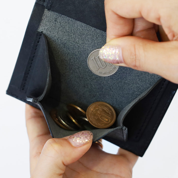 ANNAK Pueblo 皮革三折錢包 黑色 [AK17TA-B0060-BLK] 