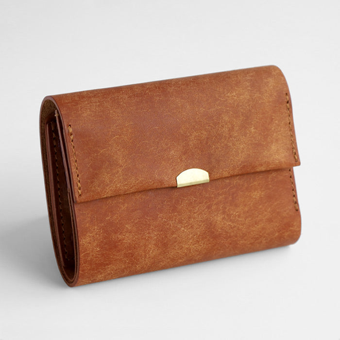 ANNAK Pueblo leather tri-fold wallet Brown [AK17TA-B0060-BRN] 