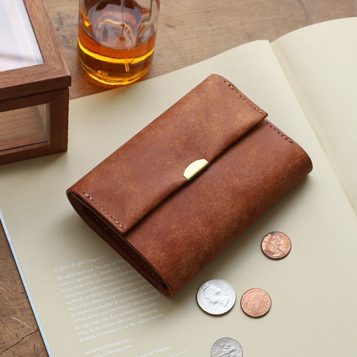 ANNAK（アナック） プエブロレザー 3つ折りウォレット ブラウン [AK17TA-B0060-BRN]