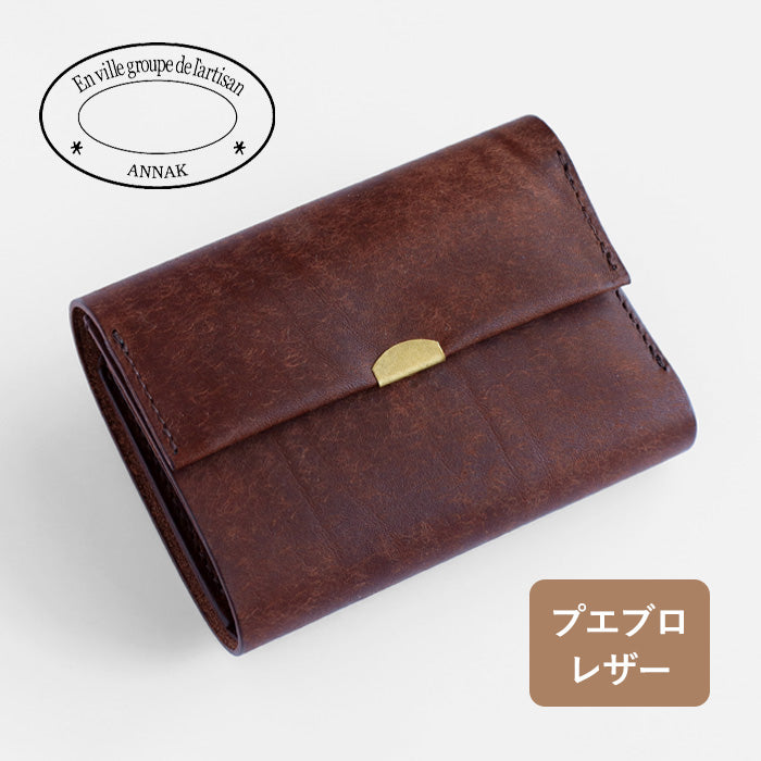 ANNAK Pueblo Leather Trifold Wallet Black [AK17TA-B0060-BLK] 