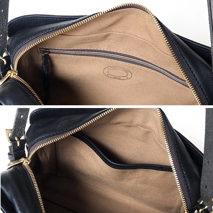 ANNAK Shoulder bag with tail pocket Tochigi leather Washed leather Black [AK18TA-A0004-BLK] 