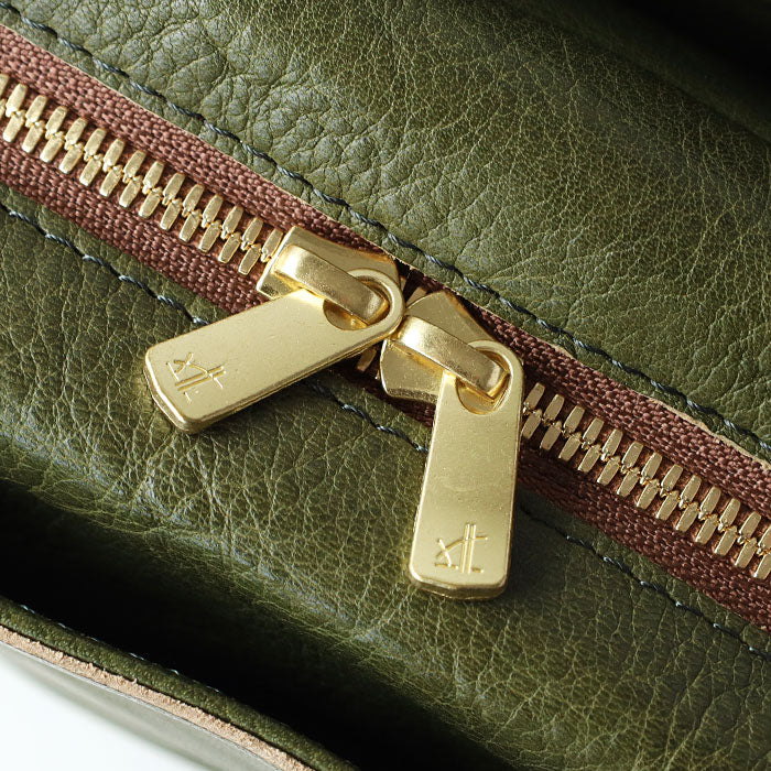 ANNAK（アナック） あおりポケット付き ショルダーバッグ 栃木レザー ウォッシュドレザー グリーン [AK18TA-A0004-GRN]