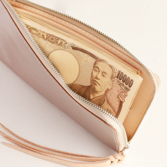 ANNAK Tochigi Leather L-Shaped Long Wallet Slim Wallet Silver [AK19TA-B0072A-SLV] 