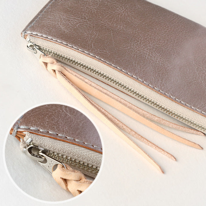 ANNAK Tochigi Leather L-Shaped Long Wallet Slim Wallet Silver [AK19TA-B0072A-SLV] 