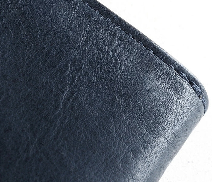 ANNAK Tochigi Leather One Action L-shaped Compact Wallet All Leather Navy [AK20TA-B0005-NVY] 