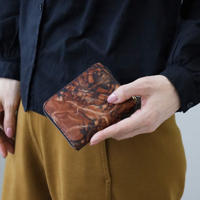 お札を折らずに収納できる】ANNAK(アナック) コンパクトラウンドジップ