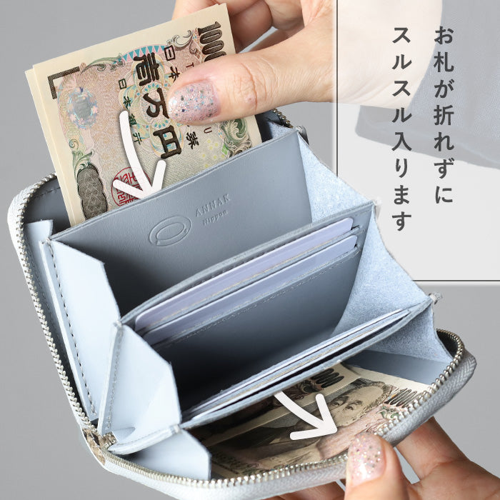 ANNAK(アナック) コンパクトラウンドジップ財布 姫路レザー パイソン