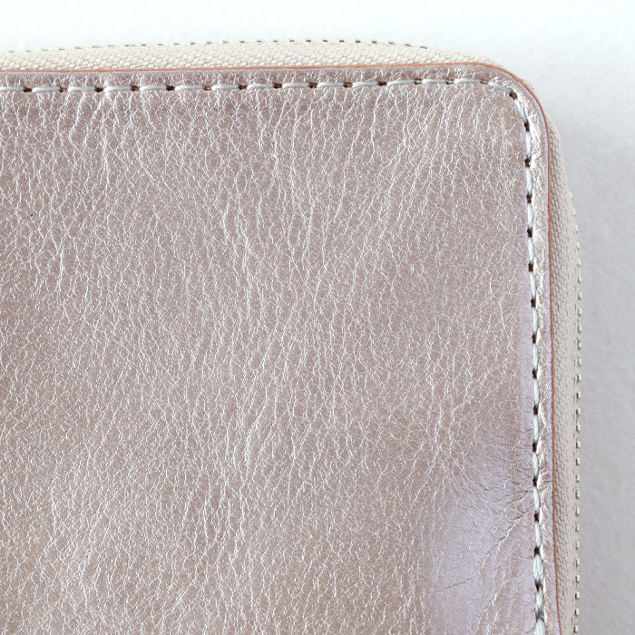 [Can store 2 smart keys, cards, banknotes, etc.] ANNAK smart key case wallet Himeji leather silver [AK22TA-D0020-SLV] 