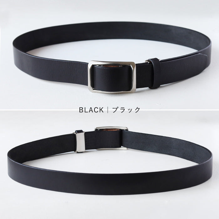 ANNAK Tochigi Leather One-piece Slide Buckle Leather Belt 33mm Width Cowhide Men's [AK23TA-C0001] Taito-ku, Tokyo Leather Belt Brand Mitake Sangyo Founded in 1925 Black Brown 