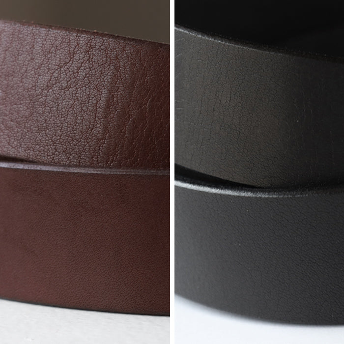 ANNAK Tochigi Leather One-piece Slide Buckle Leather Belt 33mm Width Cowhide Men's [AK23TA-C0001] Taito-ku, Tokyo Leather Belt Brand Mitake Sangyo Founded in 1925 Black Brown 