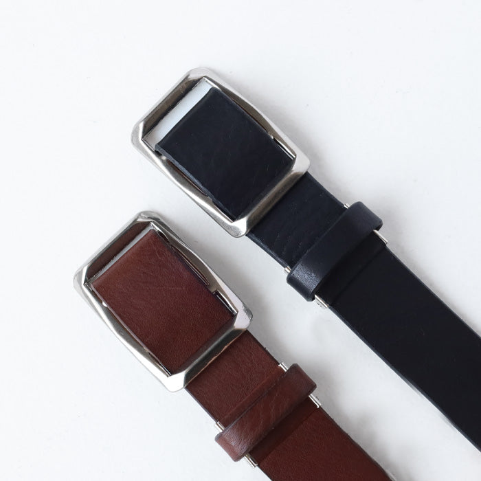 ANNAK Tochigi Leather One-piece Slide Buckle Leather Belt 33mm Width Cowhide Men's [AK23TA-C0001] Taito-ku, Tokyo Leather Belt Brand Mitake Sangyo Founded in 1925 Black Brown 