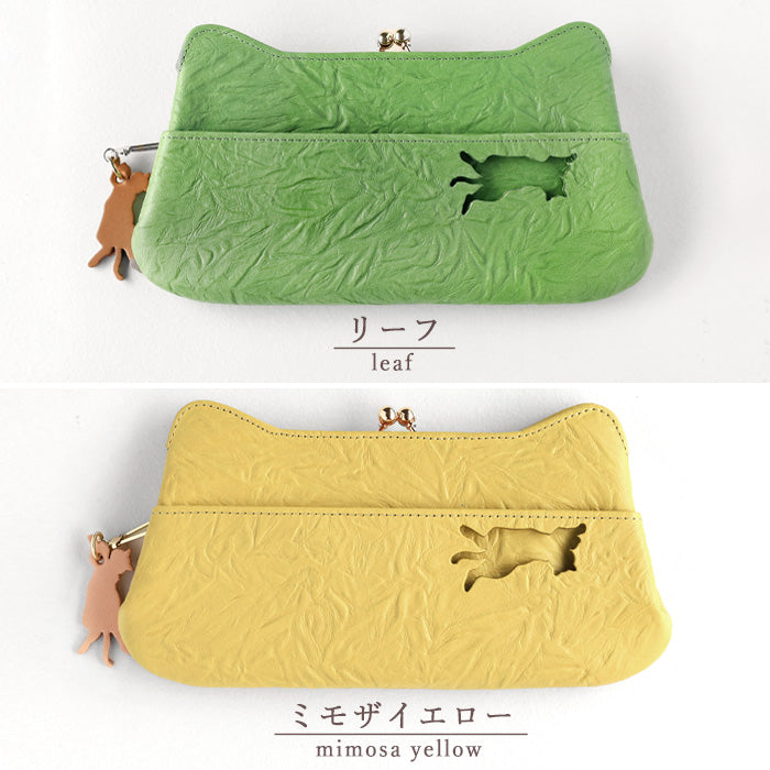 aoneco(アオネコ) がま口 ロングウォレット [an001] 革製品を手がける