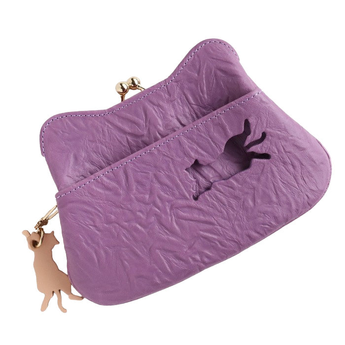 aoneco Gamaguchi Mini Wallet [an002] Waji's Protection Cat Project Cat Wallet Cat Compact Wallet Pouch Accessory Case Cute Beige Brown Green Black