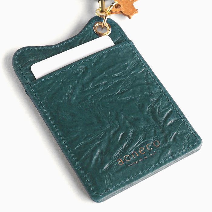 aoneco pass case with reel [an004] waji's protection cat project cat cat commuter case cute fashionable beige brown green black