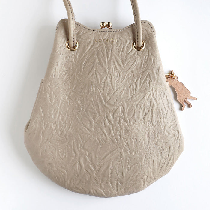 aoneco smartphone pochette [an005] waji's protective cat project, which deals with leather products cat cat clasp shoulder sacoche beige green brown black 