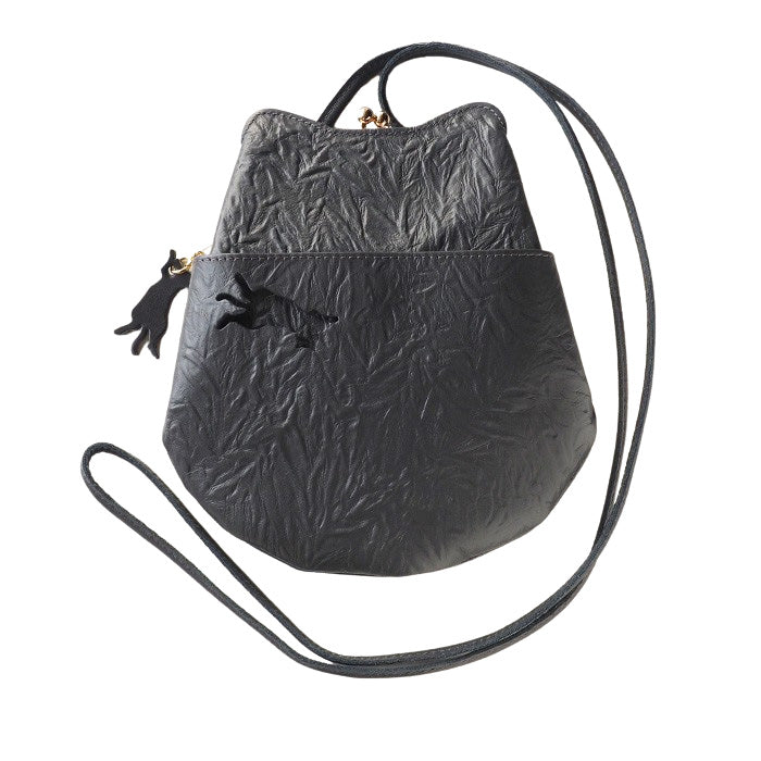 aoneco smartphone pochette [an005] waji's protective cat project, which deals with leather products cat cat clasp shoulder sacoche beige green brown black 