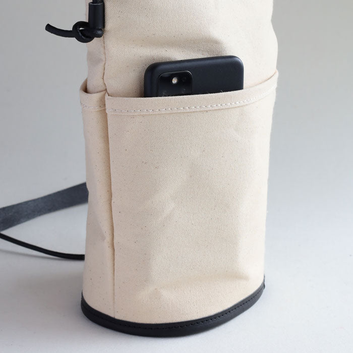 aoneco(アオネコ) バケット ショルダーバッグ  [an017] 革製品を手がけるwajiさんの保護猫プロジェクト ネコ 猫 肩掛け ポシェット サコッシュ 本革 レザー キャンバス