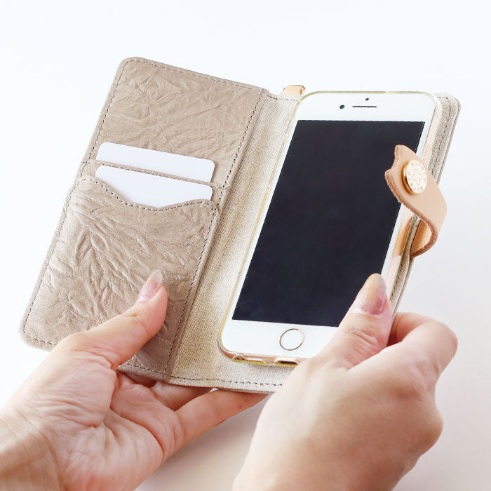 aoneco (Aoneko) Notebook-style multi-smartphone case, medium size [an018] Cat protection project by waji, a leather goods maker Cat Cat Smartphone cover Compatible with multiple models Genuine leather Cute 