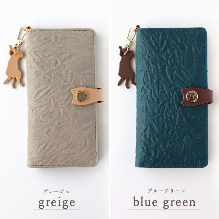 aoneco(アオネコ) 手帳型マルチスマホケース ロング [an019] 革製品を手がけるwajiさんの保護猫プロジェクト ネコ 猫 スマホカバー 多機種対応 本革 かわいい